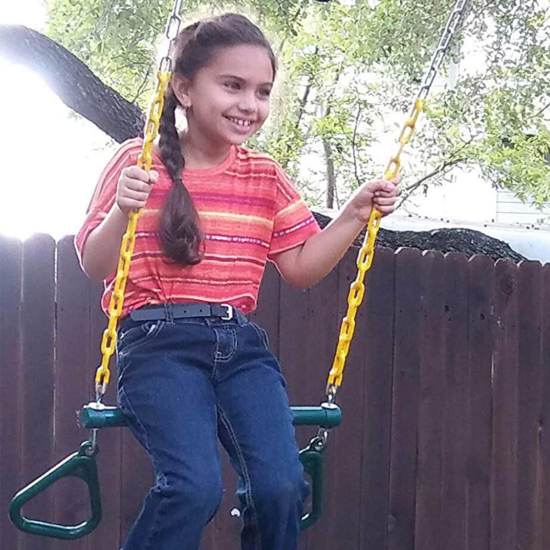 Silva Green Iron Chain Kids Swing Trapeze