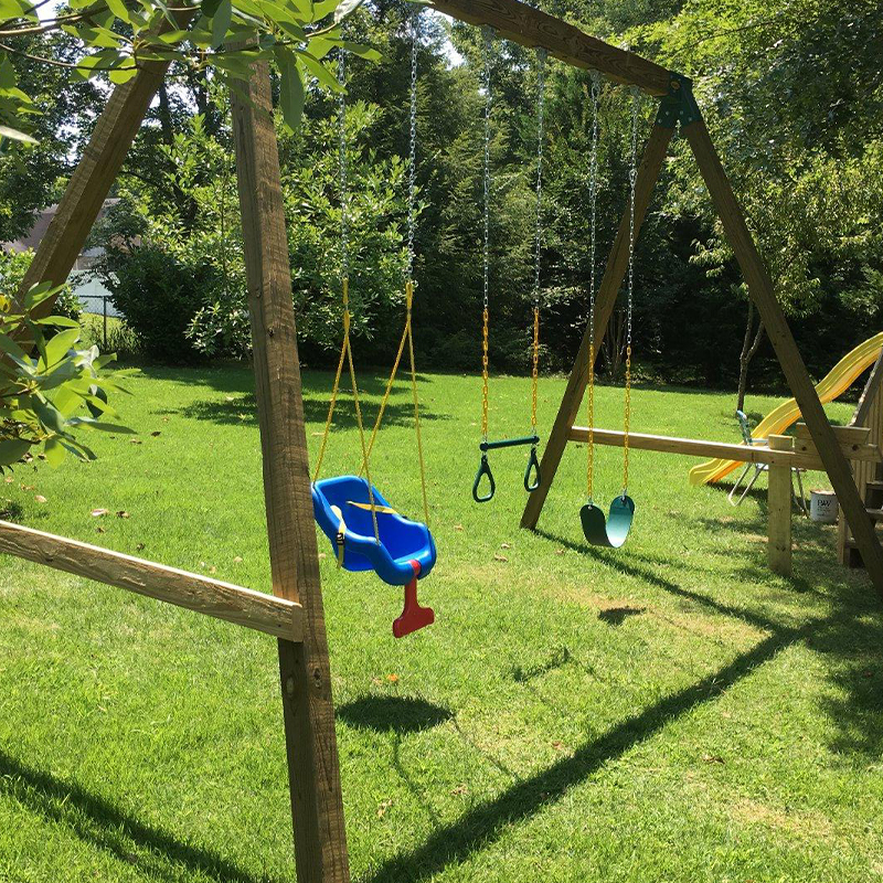 Silva Green Iron Chain Kids Swing Trapeze